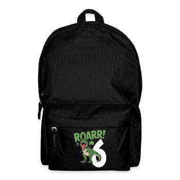 6. Geburtstag 6 Jahre Dino Dinosaurier Fan - Rucksack - Schwarz - Vorne