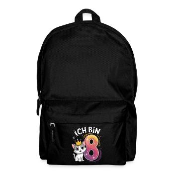 8. Geburtstag Katze Kätzchen Kindergeburtstag - Rucksack - Schwarz - Vorne