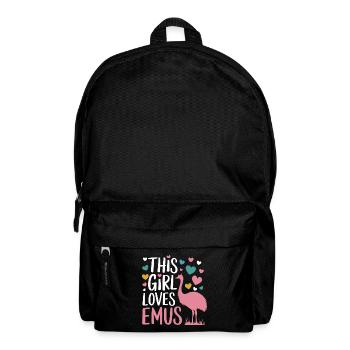 Emu Saying Girl Emus Funny Emu Gift - Backpack - black - Front