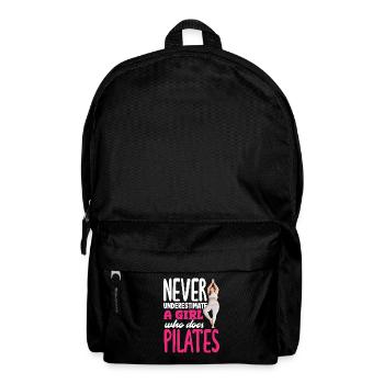 Never Underestimate a Girl Pilates - Backpack - black - Front