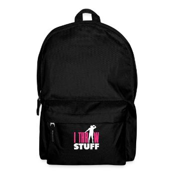 Diskus Diskuswurf Leichtathlet Sportler Geschenk - Rucksack - Schwarz - Vorne