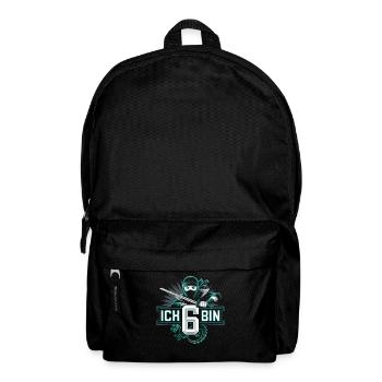 Ich Bin 6 Ninja Geburtstagsshirt - Rucksack - Schwarz - Vorne