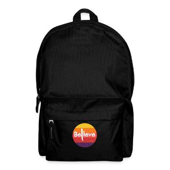 Believe with long L and retro Sunset Believer - Backpack - black - Front