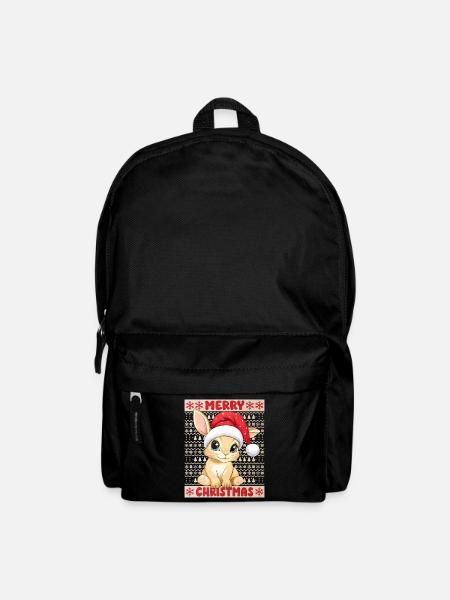 Hase Kaninchen Ugly Christmas Weihnachten Xmas Süß - Rucksack - Schwarz