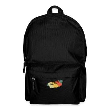 Colorful Retro Hot Dog Design - Backpack - black - Front