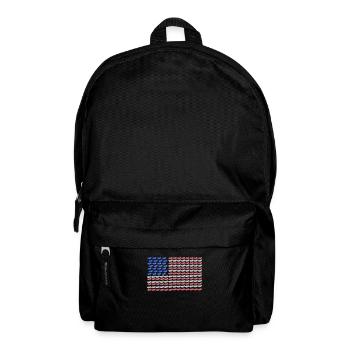 American flag with hot dog design - Backpack - black - Front