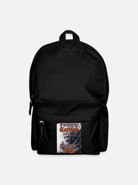 Koffein Drache Feminine Wut Kaffee Spaß Feminismus - Rucksack - Schwarz