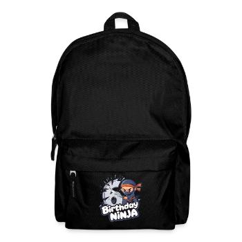 This Little Ninja Is 6 Birthday Shirt - Backpack - black - Front