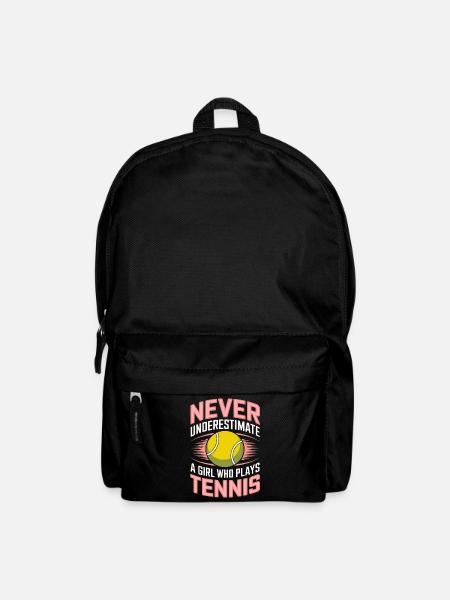 Tennis Spruch Mädchen Lustiges Tennis Geschenk - Rucksack - Schwarz