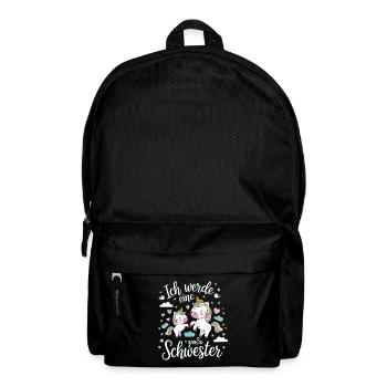 Ich werde eine große Schwester Einhorn - Rucksack - Schwarz - Vorne