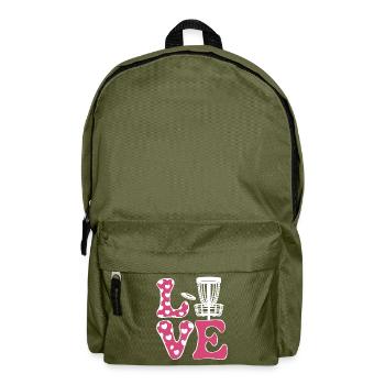 Discgolf Spruch Sport Lustiges Discgolf Geschenk - Rucksack - Olivgrün - Vorne