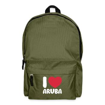 Aruba Caribbean Summer Ocean Beach Gift - Backpack - olive green - Front