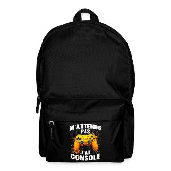 Console jeux vidéo gamer passionné gaming humour - Sac à dos - noir - Devant