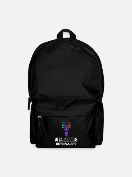 Gitarre vielsaitig interessiert - Rucksack - Schwarz