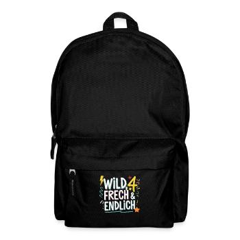 Wild, Cheeky & Finally 4 Years 4th Birthday - Backpack - black - Front