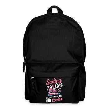 Segeln Spruch Mädchen Segler Segeln Geschenk - Rucksack - Schwarz - Vorne