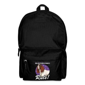 English Springer Spaniel Hund Geschenk - Rucksack - Schwarz - Vorne