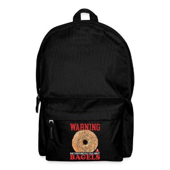 Pain Bagel Beigel Pain Cadeau - Sac à dos - noir - Devant