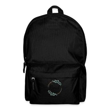 Bridal Flower Wreath Eucalyptus Bachelor Party Wedding - Backpack - black - Front