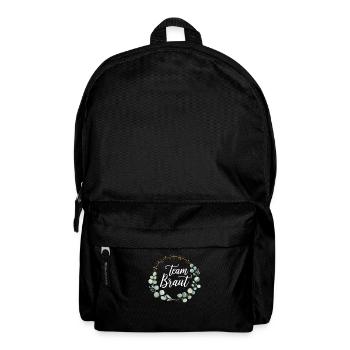 Team Braut Brautjungfern Eukalyptus JGA Hochzeit - Rucksack - Schwarz - Vorne