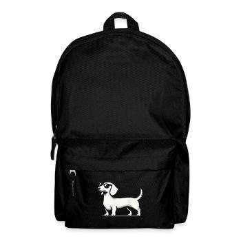 Dachshund with Sunglasses Dachshund Silhouette Dog - Backpack - black - Front