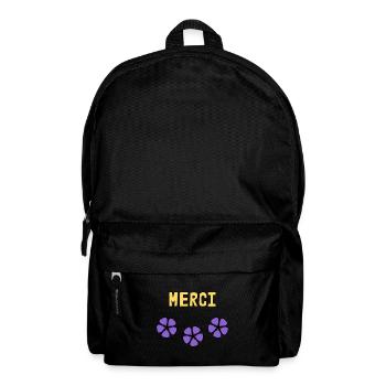 MERCI. THANKS. THANK YOU. ANNIVERSAIRE. NAISSANCE. - Sac à dos - noir - Devant