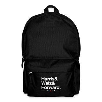 Kamala Harris & Tim Walz 2024 Forward Shirt - Backpack - black - Front