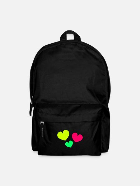 HERZ. HERZ. HERZ. KÜSSEN. SCHMATZEN. KÜSST. - Rucksack - Schwarz