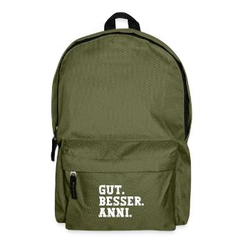 Gut Besser Anni Lustiger Spruch Name Anni - Rucksack - Olivgrün - Vorne
