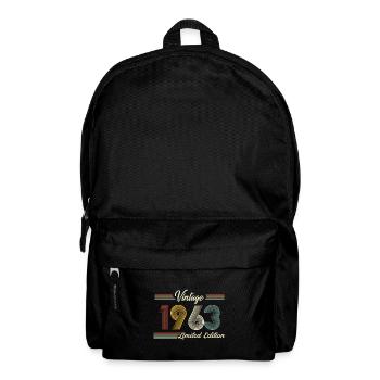 1963 Anniversaire Né En 1963 Rétro Vintage - Sac à dos - noir - Devant
