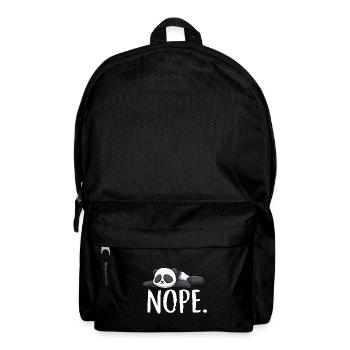 Nope Panda Pandabär Kawaii Bär Chill Schlafen - Rucksack - Schwarz - Vorne