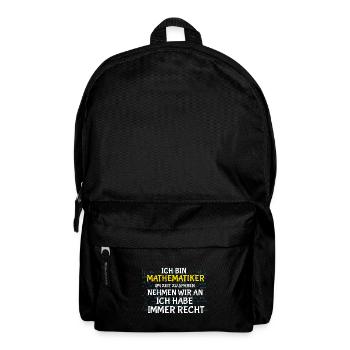 Mathe Mathematik Lehrer Student Wissenschaft - Rucksack - Schwarz - Vorne