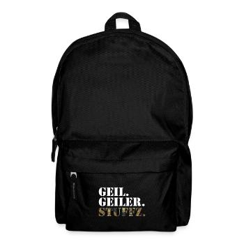 Geil. Geiler. StUffz. Bundeswehr Soldat - Rucksack - Schwarz - Vorne