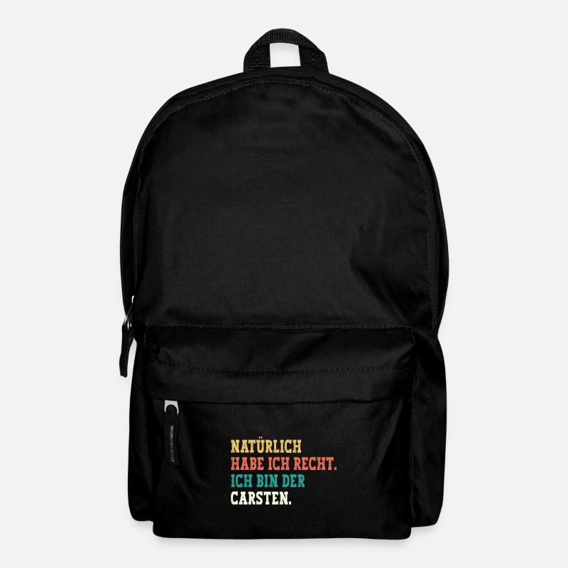 Carsten Lustiger Spruch Vorname Name Carsten - Rucksack - Schwarz