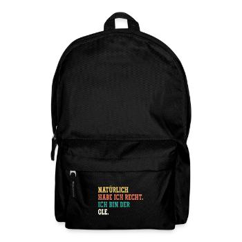 Ole Lustiger Spruch Vorname Name Ole - Rucksack - Schwarz - Vorne