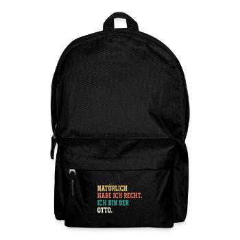 Otto Lustiger Spruch Vorname Name Otto - Rucksack - Schwarz - Vorne