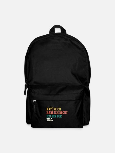 Tilo Lustiger Spruch Vorname Name Tilo - Rucksack - Schwarz