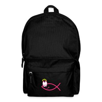 Ichtys Face Girl - Symbol - Christian - Women - Backpack - black - Front