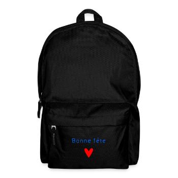 BONNE FÊTE. FÊTE DES MÈRES. FÊTE DES PÈRES. FÊTE - Sac à dos - noir - Devant