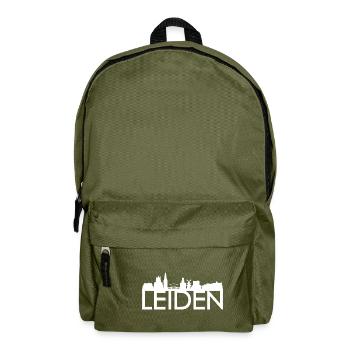 Idée cadeau Leiden Pays-Bas skyline - Sac à dos - vert olive - Devant