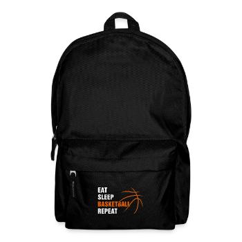 Cadeau pour les fans de basket- femmes et hommes mangent sommeil bas - Sac à dos - noir - Devant