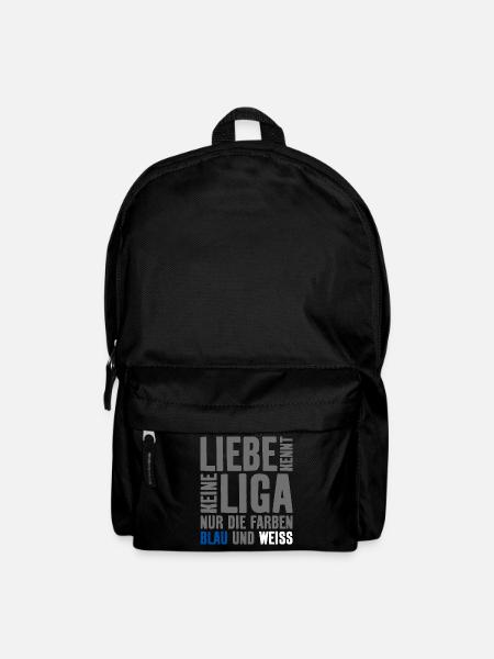LIEBE KENNT KEINE LIGA BLAU WEISS ABSTIEG - Rucksack - Schwarz