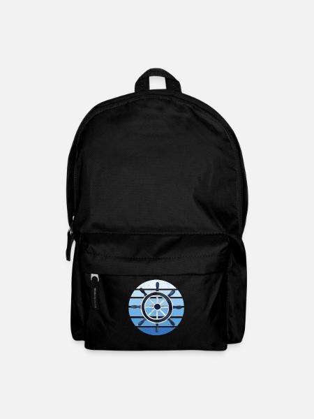 Schiffsruder Steuerrad Ruder Schiff Rad Geschenk - Rucksack - Schwarz