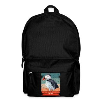 Puffin Parrot Lunde Bird Cadeau - Sac à dos - noir - Devant