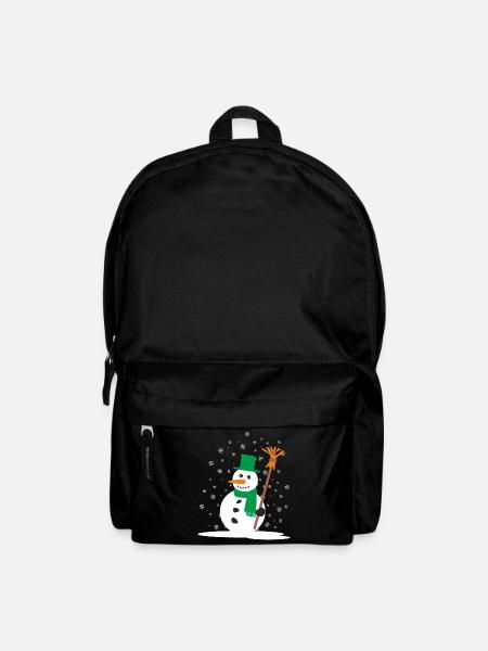 Christmas Snowman - Backpack - black