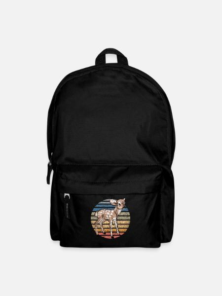 Reh Hirsch Rehkitz Sunset Kinder Waldtier Geschenk - Rucksack - Schwarz