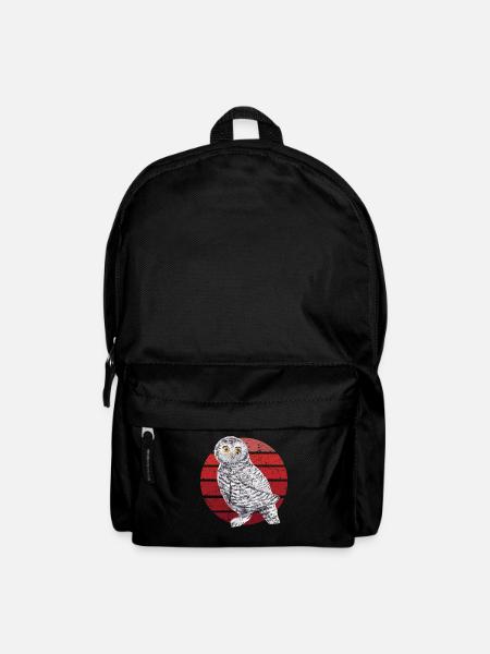 Eule Uhu Tier Waldtier Steinkauz Schleiereulen Fun - Rucksack - Schwarz