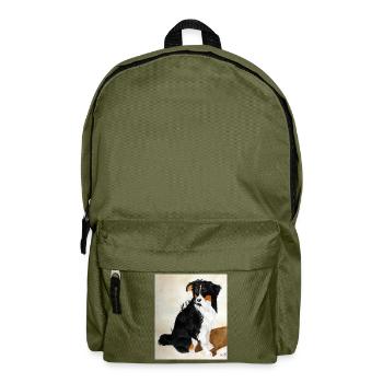 Sitzender Aussie Nanouk - Rucksack - Olivgrün - Vorne