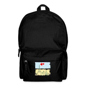 Paris Eiffelturm Frankreich Baguette Stadt Liebe - Rucksack - Schwarz - Vorne