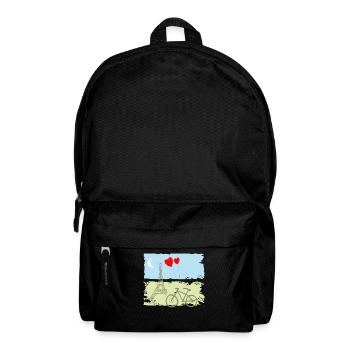Paris Eiffelturm Frankreich Baguette Stadt Liebe - Rucksack - Schwarz - Vorne